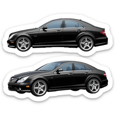 2006 cls 55 amg w219 mercedes Obsidian black paint code c197 sticker