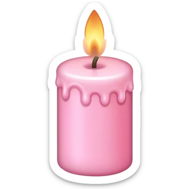Baby pink candle  sticker