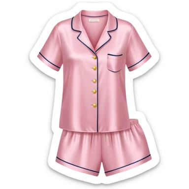 Light pink silk pyjamas set sticker
