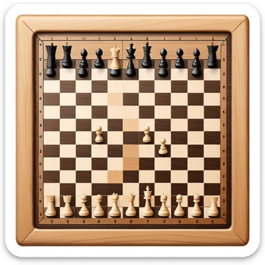 completely empty chess board with alternating black and white squares only, no chess pieces at all sticker