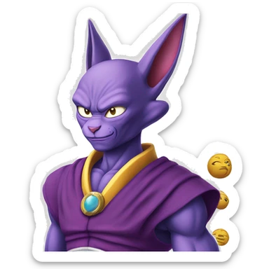 beerus the destroyer sticker