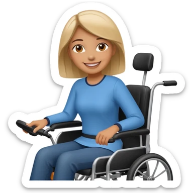 woman in motorized wheelchair sticker