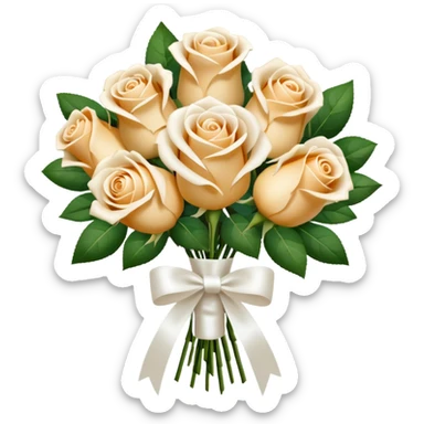 Wedding flowers bouquet sticker