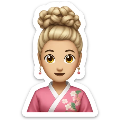 japanese topknot s sticker