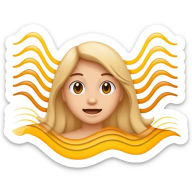 Create clear, modern iPhone-style emojis representing Hear. Include an ear or sound waves, showing passive hearing. sticker