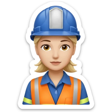factory worker woman  sticker