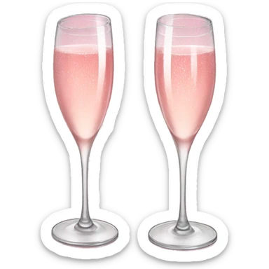pretty pink champagne glasses sticker