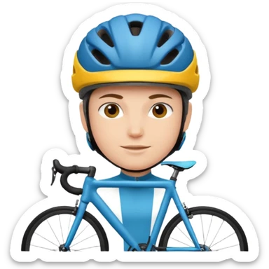 Cyclist with front basket sticker