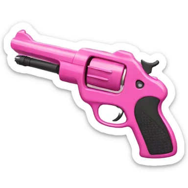 Pink gun with bow sticker