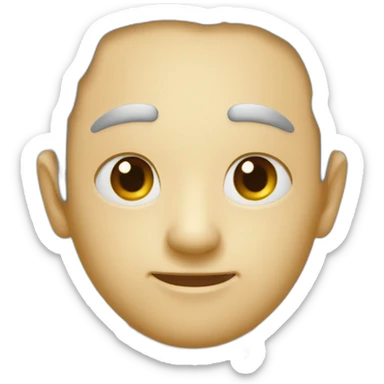 Tête avec un œil à moitié ouvert et qui bave sticker