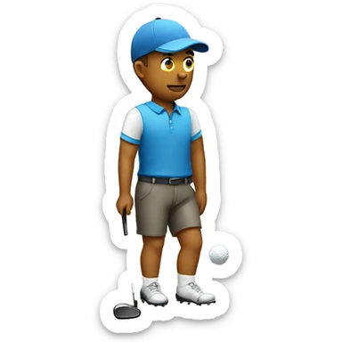golfing gay men sticker