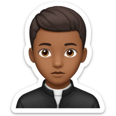 Black seventeen with a taper haircut sticker