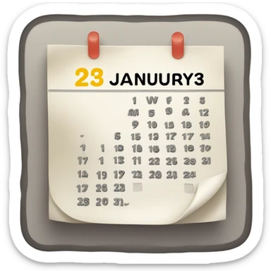 23rd of January  sticker