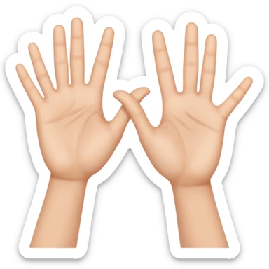 Manos con señas sticker