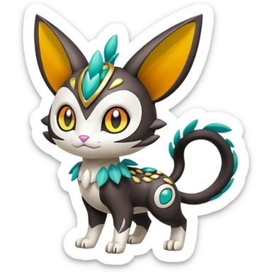 Meloetta-Vernid-Gatomon-Trico-Pokémon-Fakémon-fusion-hybrid-creature sticker