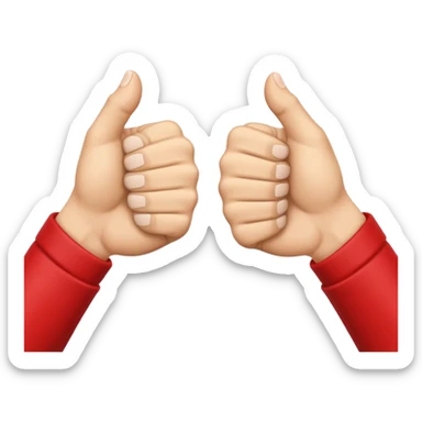 cartoon hands making a fist bump, playful and fun sticker