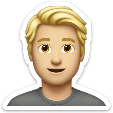 A guy blond hair dutch 10 year sticker