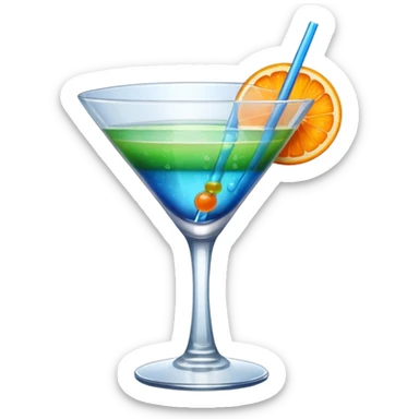 cocktail glass sticker