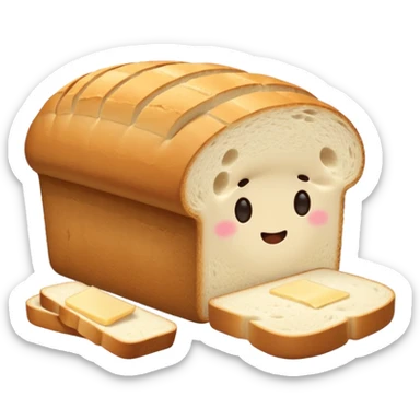 just a sliced bread load simple with cut bread slices on ground remove the face from all bread  sticker