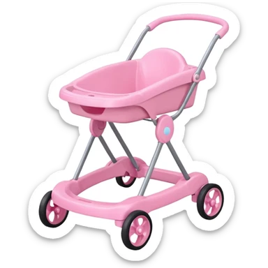 pink baby walker sticker