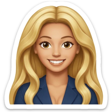 Beyonce from Destiny's Child with long blonde hair sticker