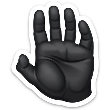 Black dog paw fist bumping a human hand sticker