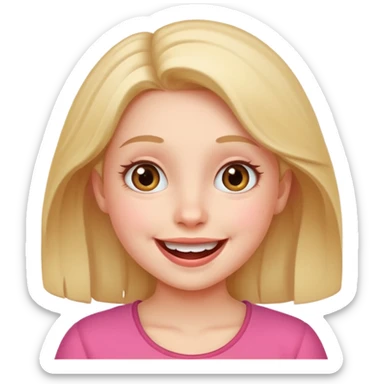 girl excited she got the job  sticker