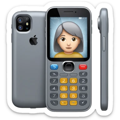 telefóno movil viejo sin emoji simple minimalista sticker