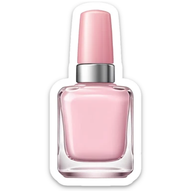 Light pink nail polish bottle, minimal and elegant sticker