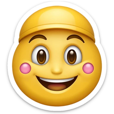 Emoji guiñando un ojo feliz sticker