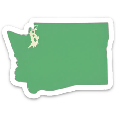 Map of Washington state sticker