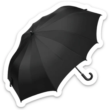 black folding umbrella sticker