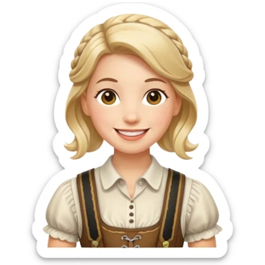 person wearing traditional German attire lederhosen or dirndl sticker