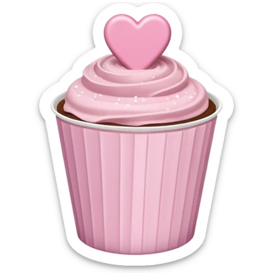 Two glossy square milk chocolate pralines placed diagonally, each in a white ridged paper cup, topped with a soft pastel pink heart icing with subtle sugar sparkle.
Cute minimal emoji-style, realistic and polished, clean studio lighting, pure white background, smooth 3D render, high resolution. sticker