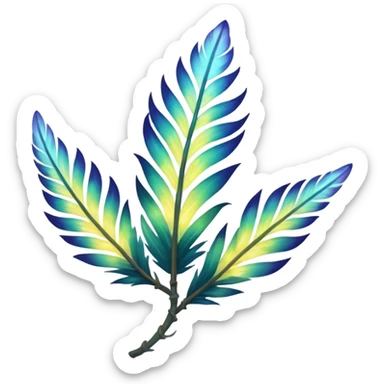 Elemental Exotic Tropical Feathery Fuzzy Sparky Fierce Viney Vinal Dusky Aurorus-Amaura-Auroras-Pokémon-Fakémon-creature sticker