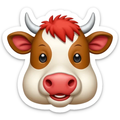 Vaca escocesa de las tierras altas donde no se le ven los ojos sticker