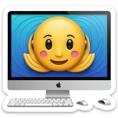 AI webflow on a computer - really complicated sticker