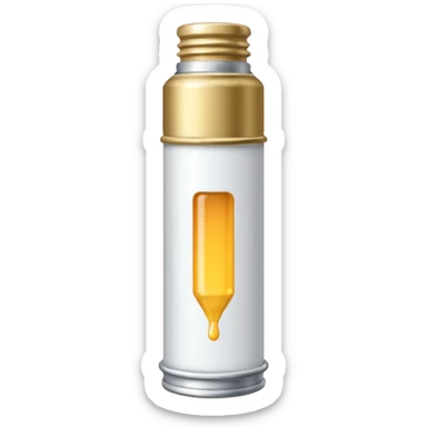 a white color oil paint tube sticker