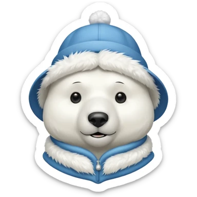 polar bar with hat sticker