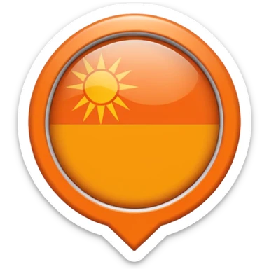 Make a flag in which fully white and in centre a circle of color orange sticker