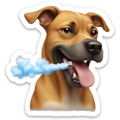 Dog vaping sticker