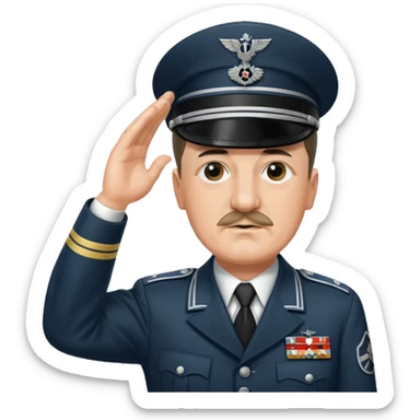Adolf Hitler saluting  sticker
