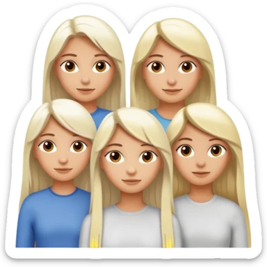 hufflepuff-house-student-friend-group girl-tanned-skin and super-long straight light platinum blonde hair-brown eyes sticker