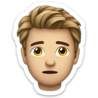 Emoji triste tom sticker
