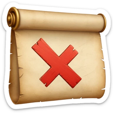 scroll with a check mark on it sticker