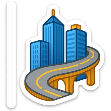 

Сделай детализированное емодзи - небоскребы а рядом дорога-мост, чтобы емодзи олицетворял слово ИНФРАСТРУКТУРА. Дорога может как то закручиваться вокруг небоскребов или просто.

Без фона, на пнг прозначном фоне sticker