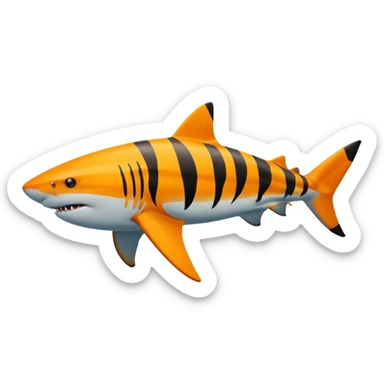 🐅🦈 i want the shark also have the coler of the tiger sticker