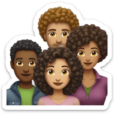 couple with one white man with long curly hair and one mixed race woman with afro cut and one alley cat seat sticker