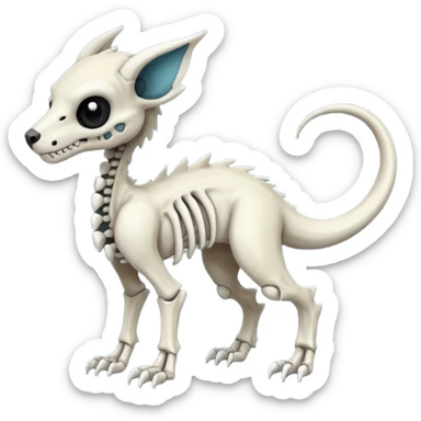 Eldritch Spooky Scary Skeletal Linoone-Absol-Trico-Hybrid (Full body) sticker