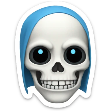 Sans the skeleton from undertale with one blue eye sticker